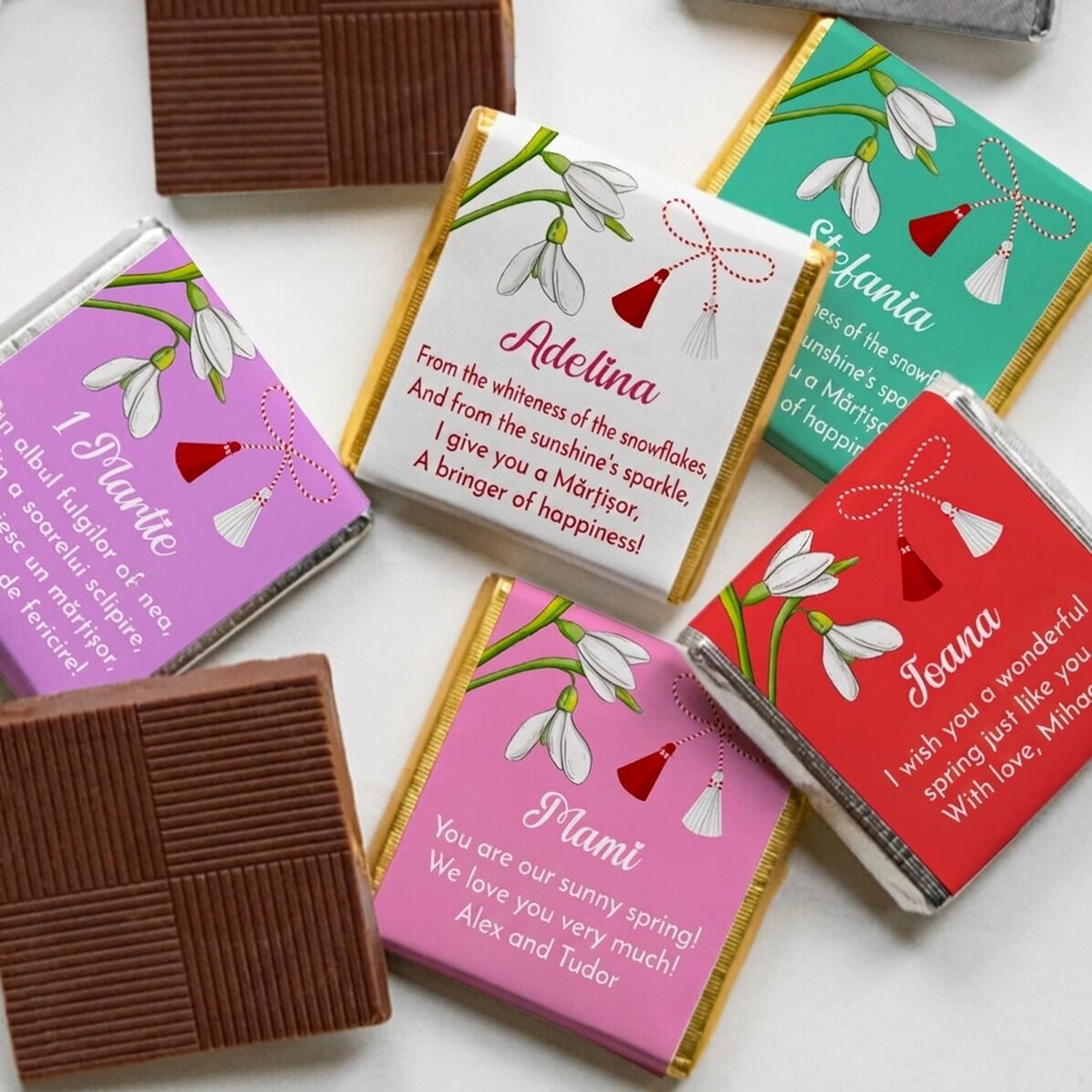 Mini cioccolatino personalizzato con messaggio