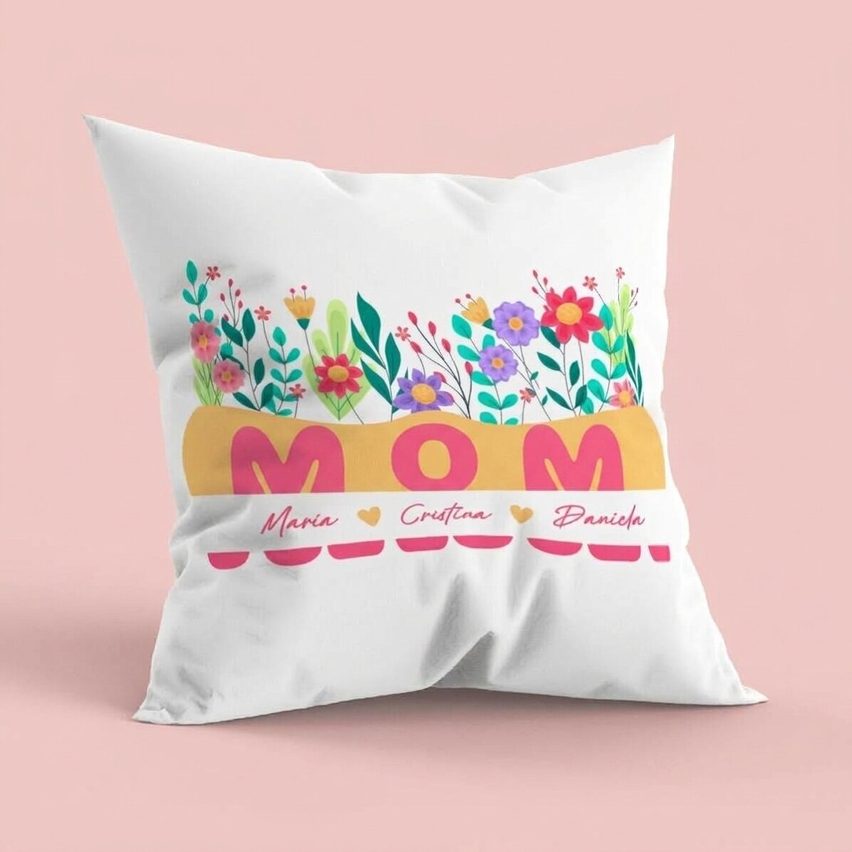 Cuscino personalizzato con scritta, formato grande - Campo di fiori