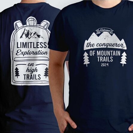 Custom cotton T-shirt with text - Adventure