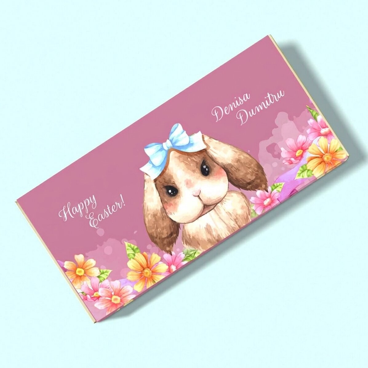 Cioccolato personalizzato con scritta - Cute Bunny