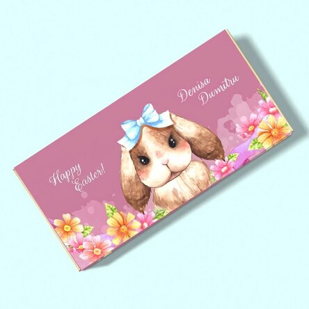 Cioccolato personalizzato con scritta - Cute Bunny