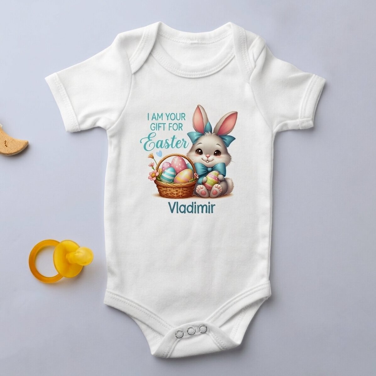 Body personalizzato per bambini con messaggio - Regalo di Pasqua, Bambino