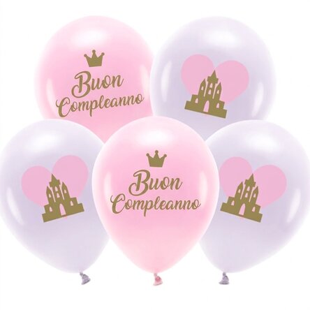 Set di 5 palloncini - Birthday Pink