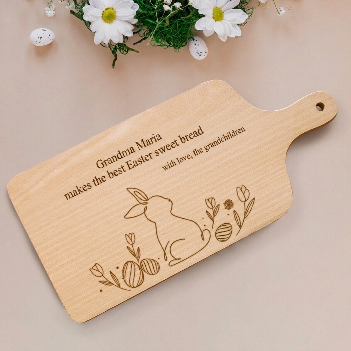 Tagliaverdure personalizzato con scritta - Coniglietto di Pasqua