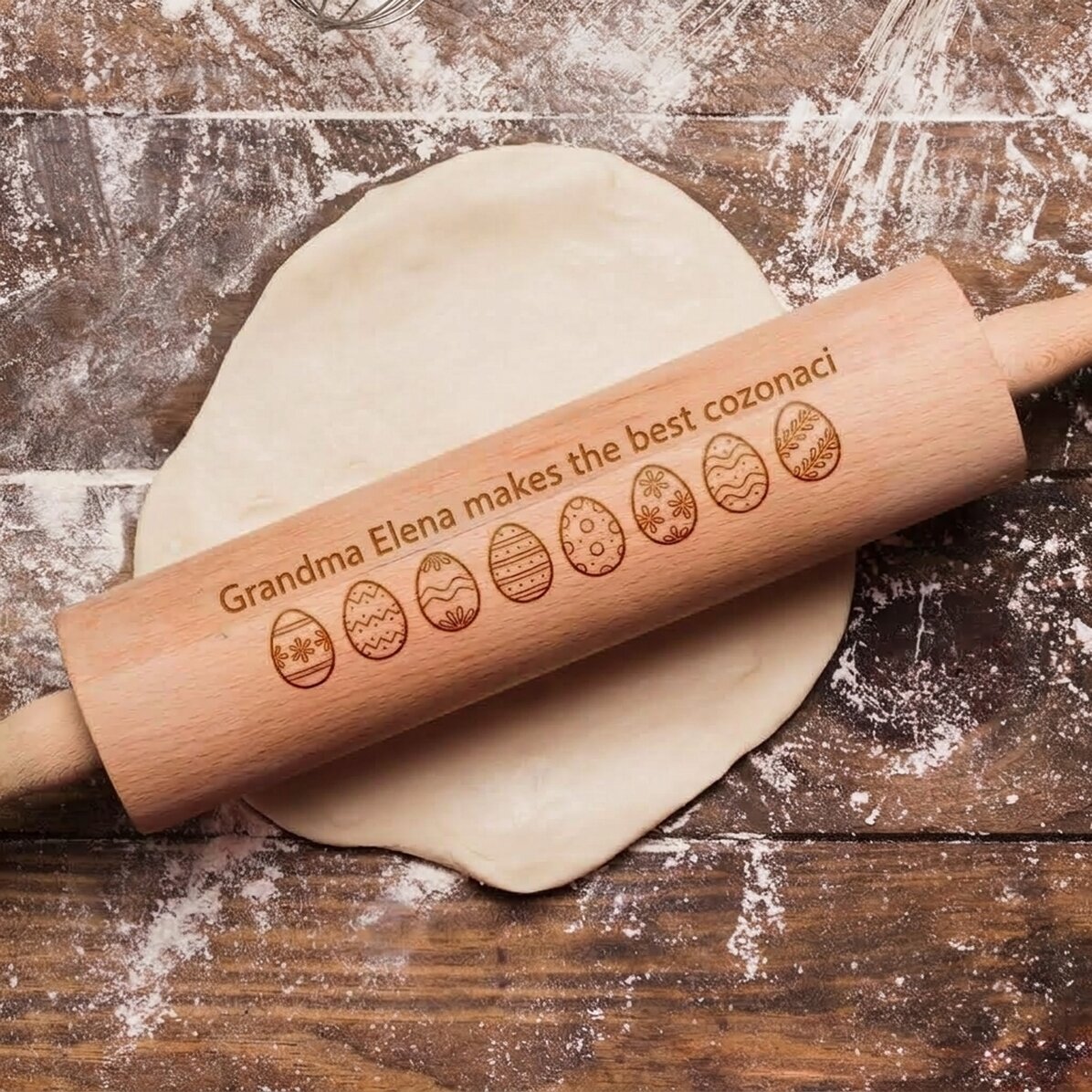 Lavoratore del legno personalizzato con messaggio - Buona Pasqua!