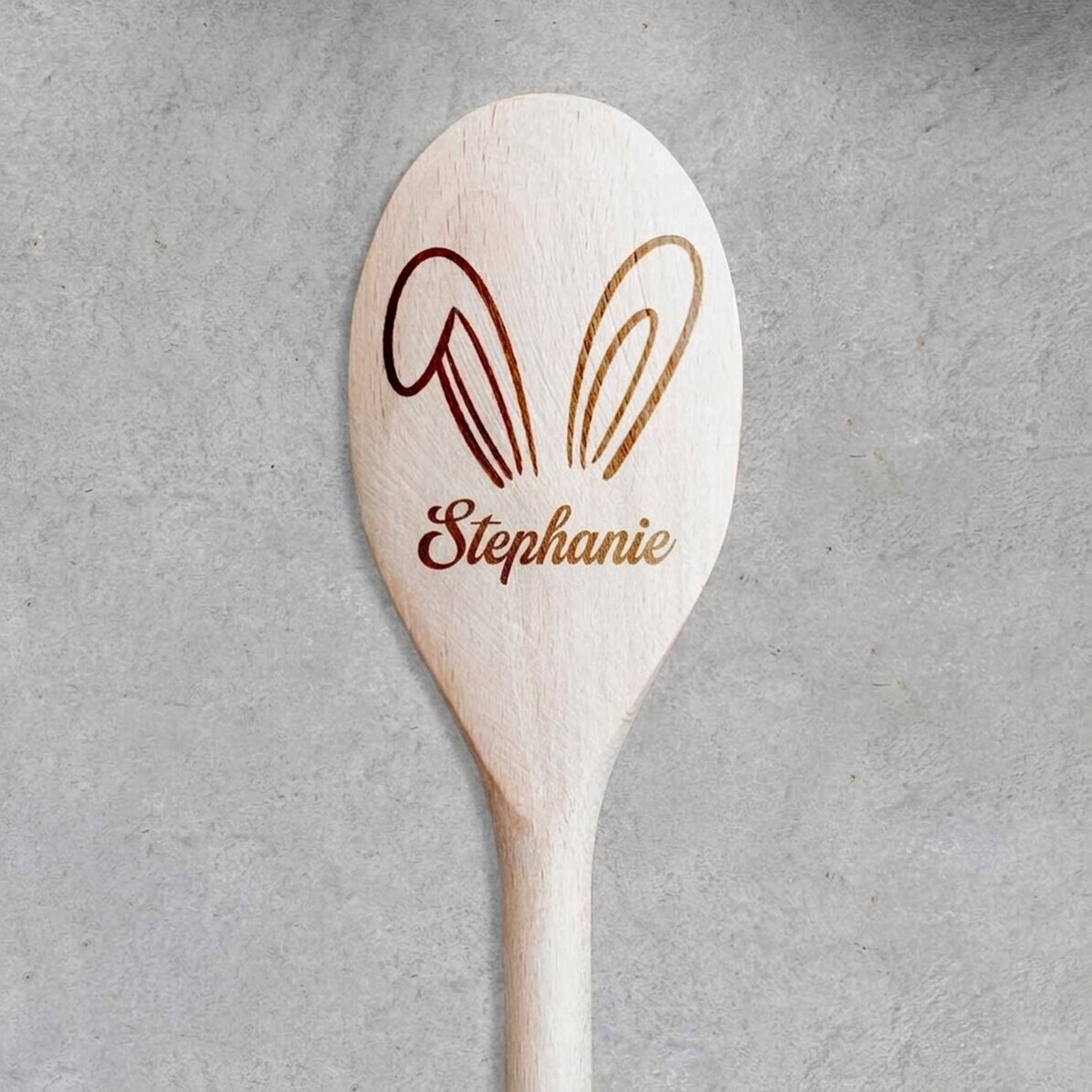 Cucchiaio di legno personalizzato - Bunny Ears