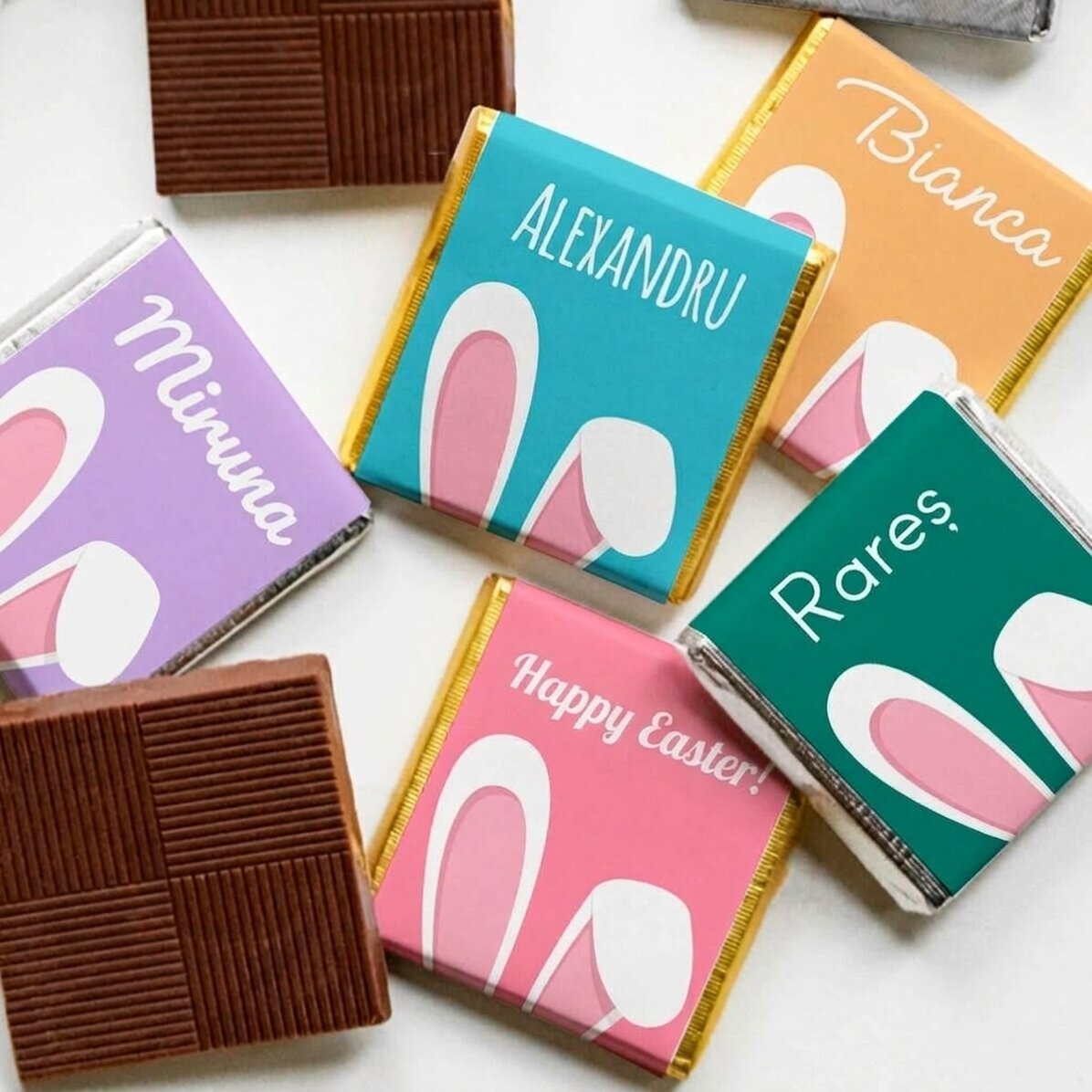 Mini cioccolatino personalizzato con nome - Coniglietto
