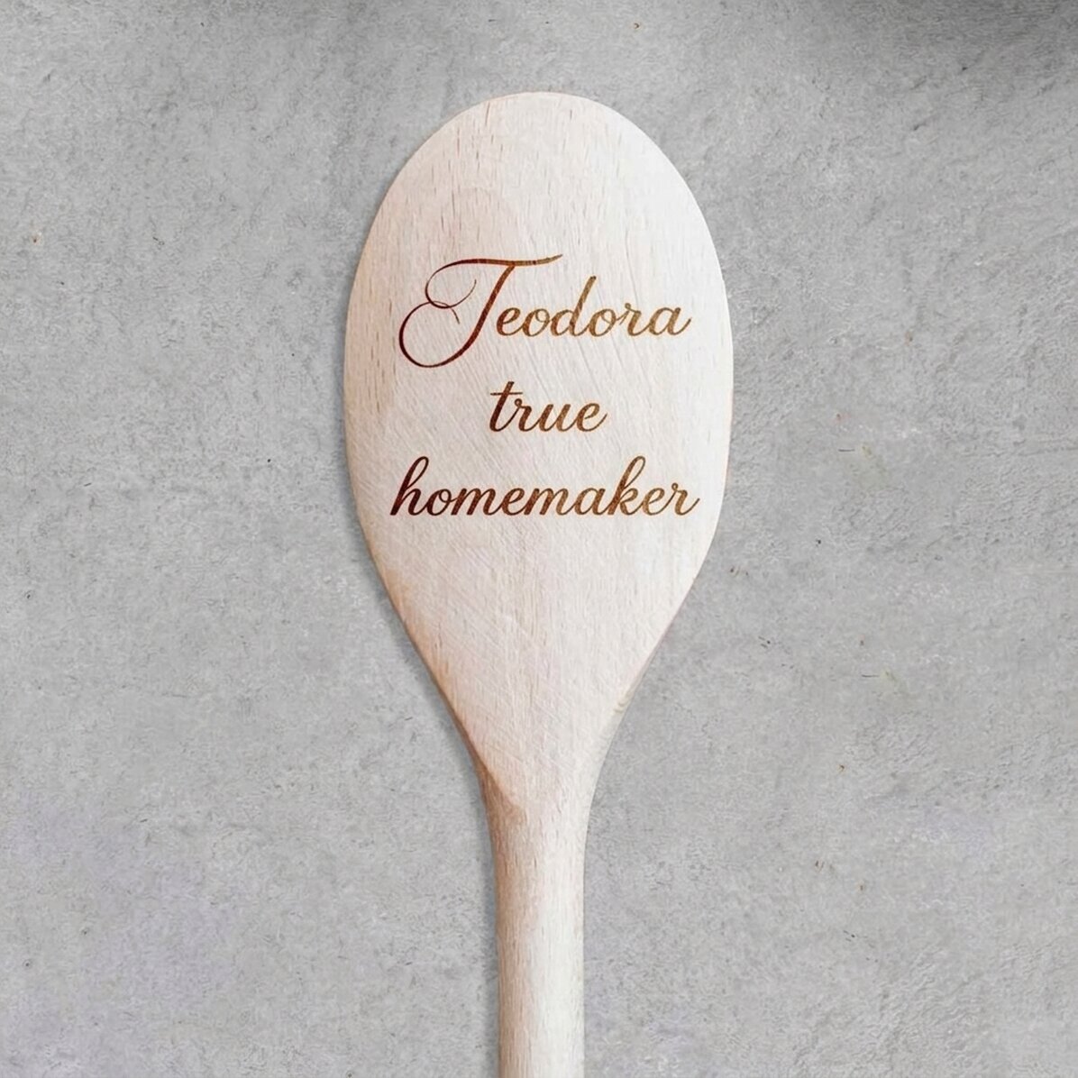 Cucchiaio di legno personalizzato con scritta - Gospodina