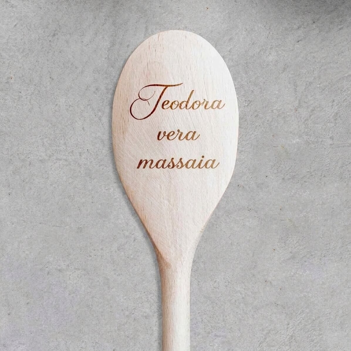 Cucchiaio di legno personalizzato con scritta - Gospodina