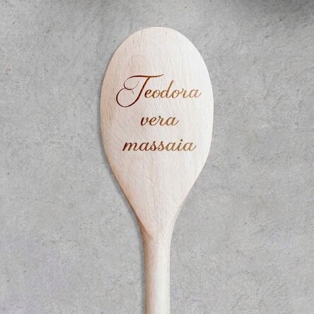 Cucchiaio di legno personalizzato con scritta - Gospodina