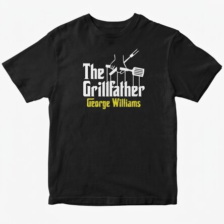 Maglietta in cotone personalizzata con scritta - The grillfather