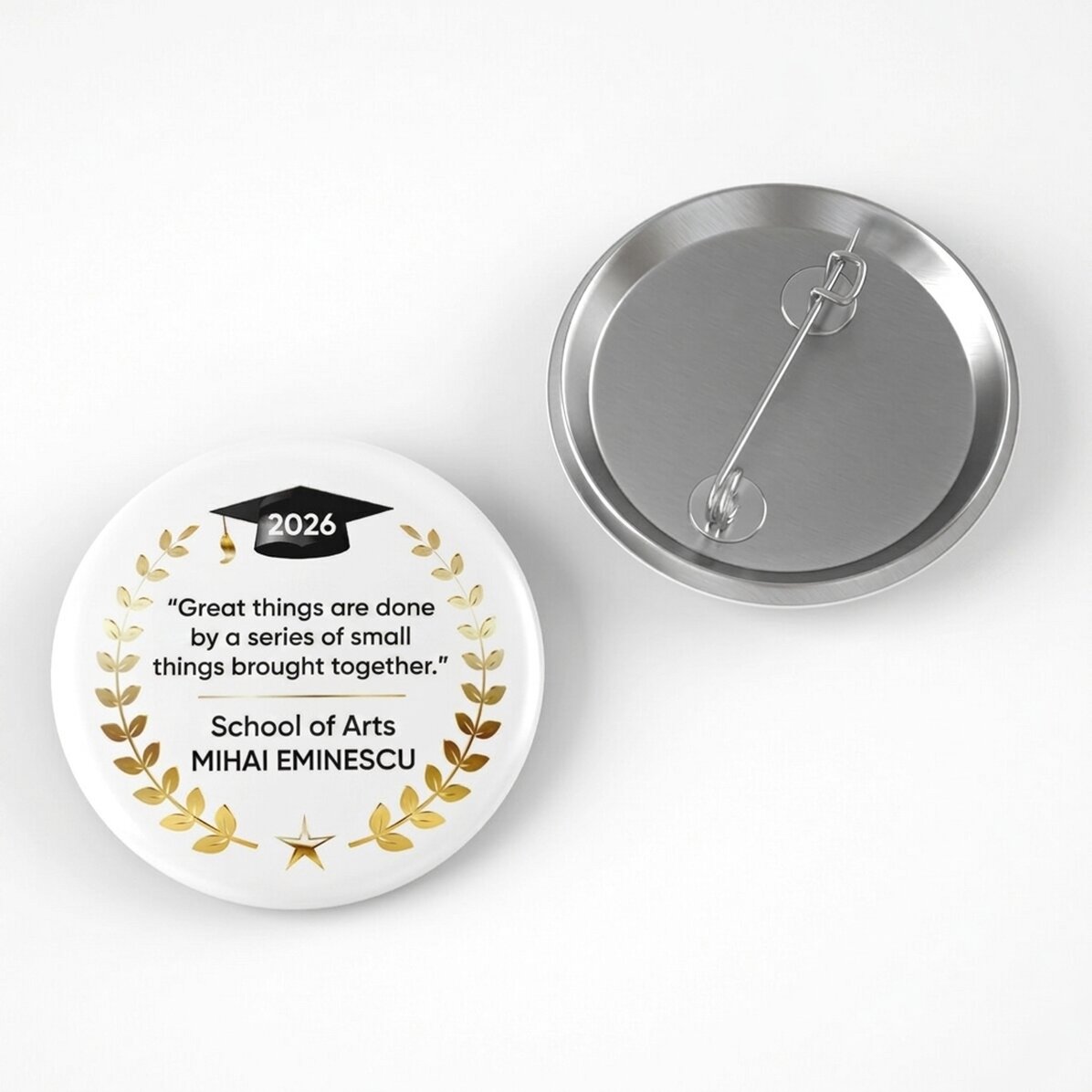 Distintivo personalizzato con messaggio - Laurea