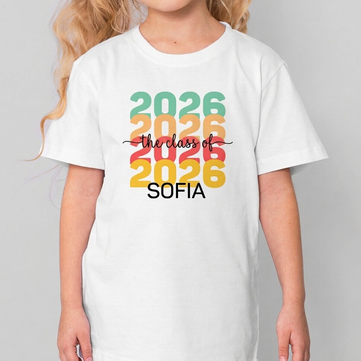 Maglietta in cotone per bambini personalizzata con scritta - Laurea