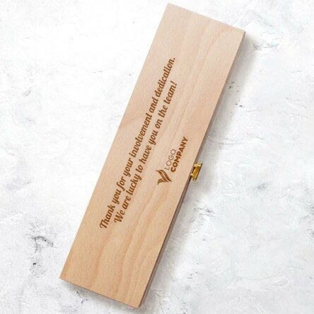 Scatola per vino personalizzata con messaggio e logo