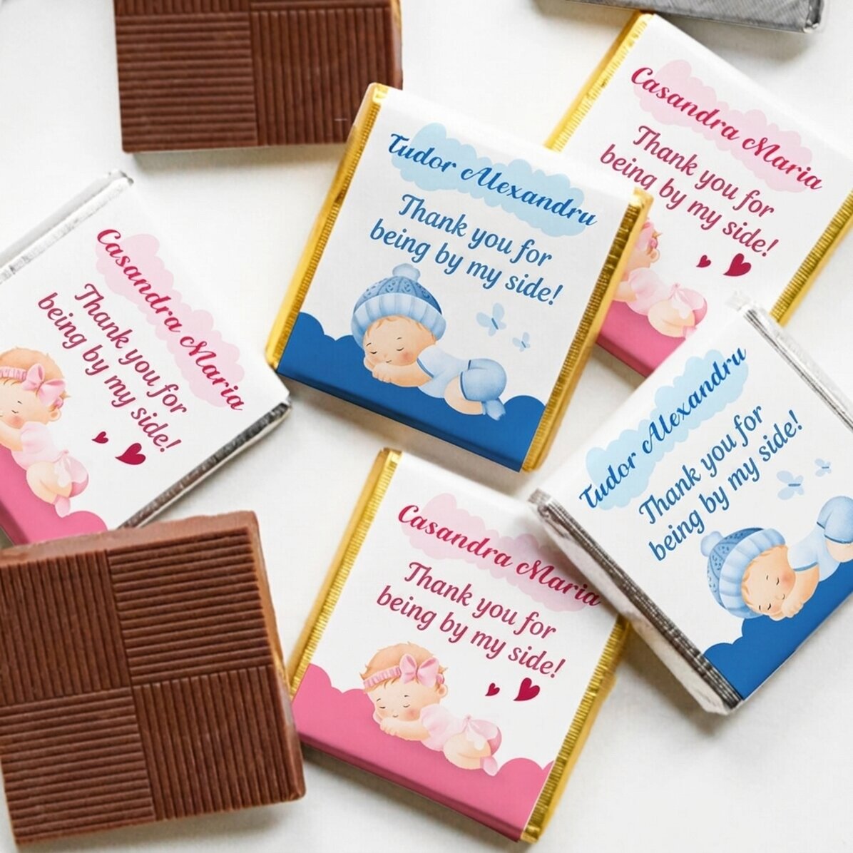 Mini cioccolatino personalizzato come ricordo del battesimo - Baby