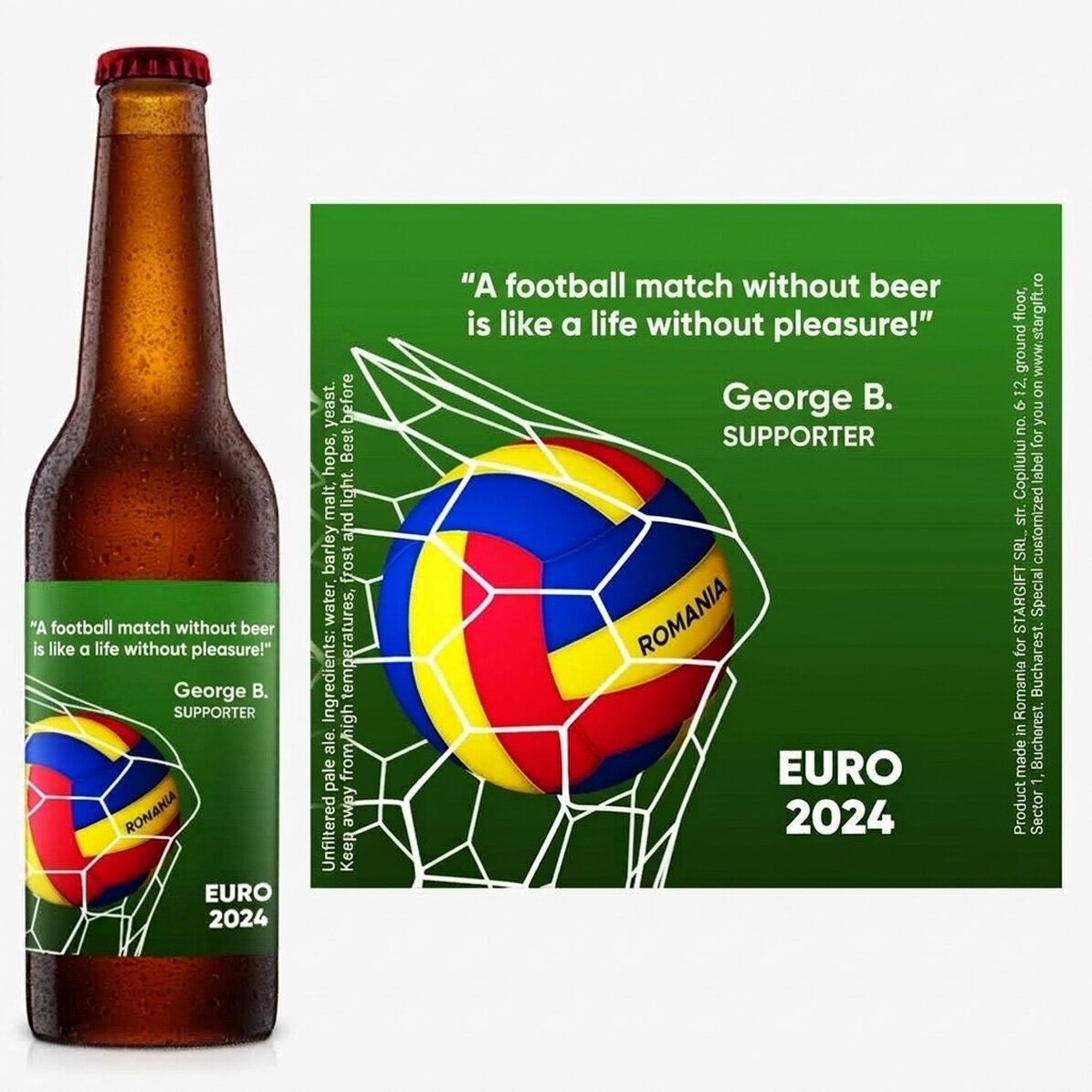 Birra personalizzata con messaggio - Calcio