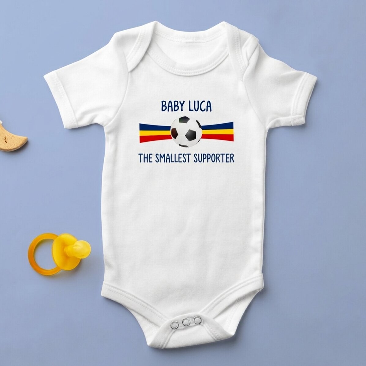Body per bambini personalizzato con messaggio - Calcio