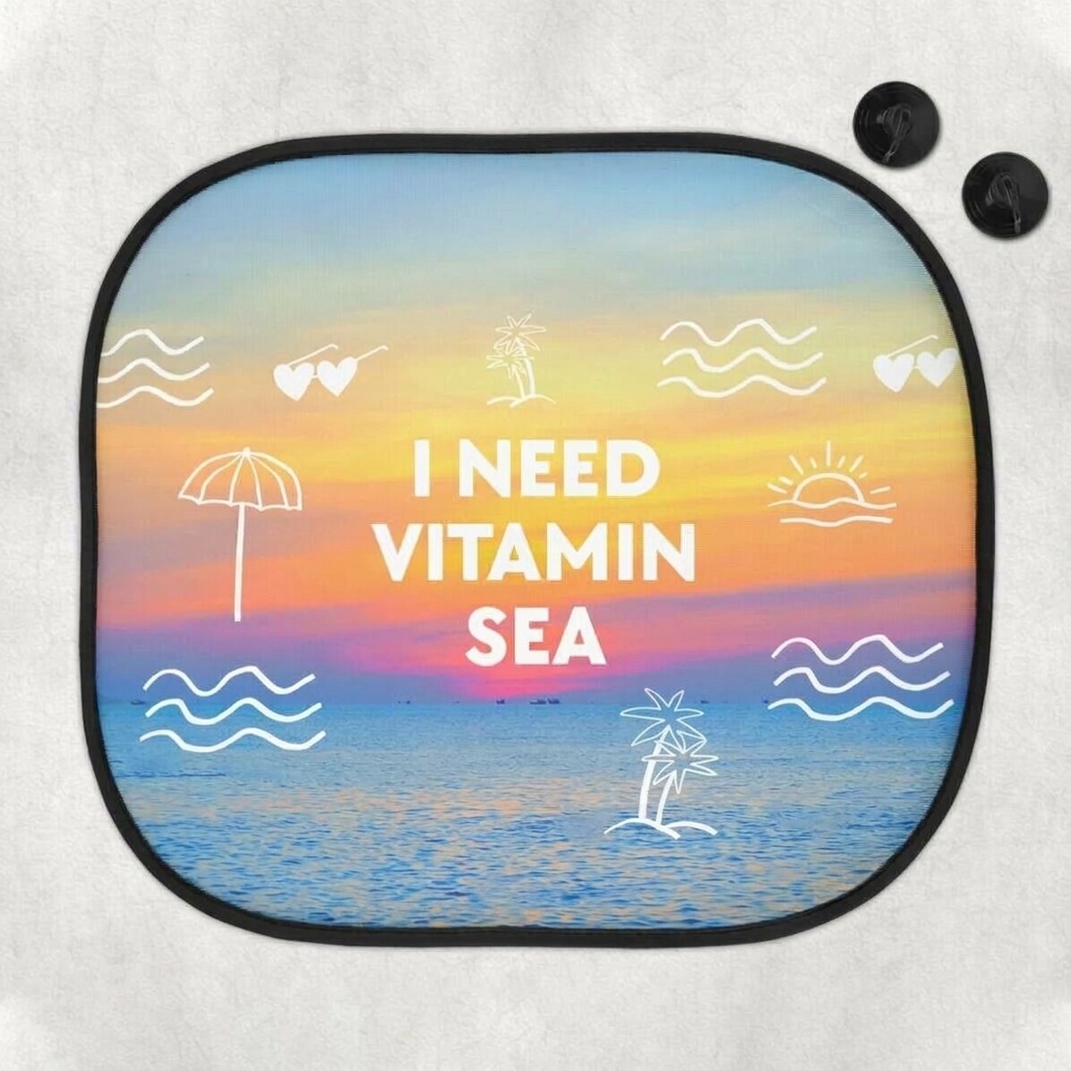 Parasole per auto personalizzato con messaggio - Vitamin Sea