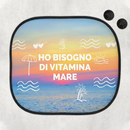Parasole per auto personalizzato con messaggio - Vitamin Sea