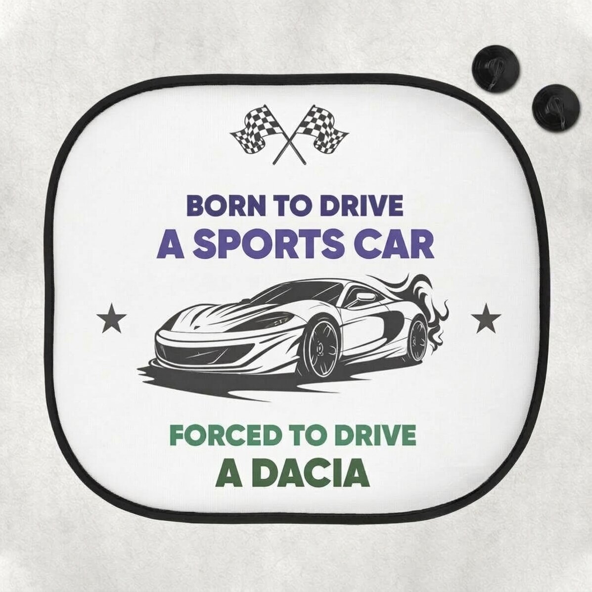 Parasole per auto personalizzato con scritta - Born to drive