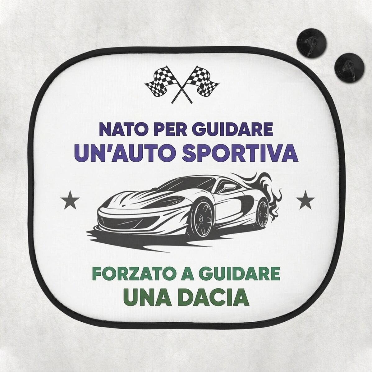 Parasole per auto personalizzato con scritta - Born to drive