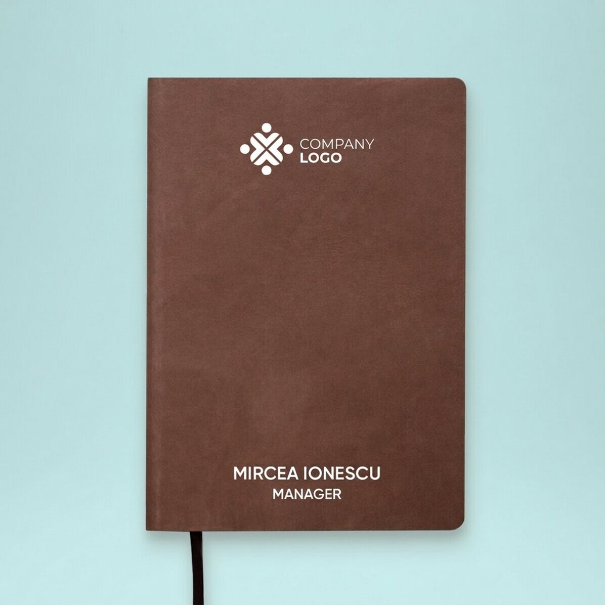 Agenda in pelle personalizzata a colori con logo e nome
