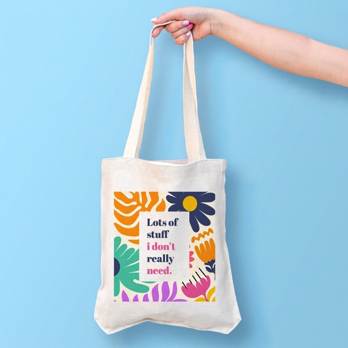Borsa personalizzata con scritta - Flowers