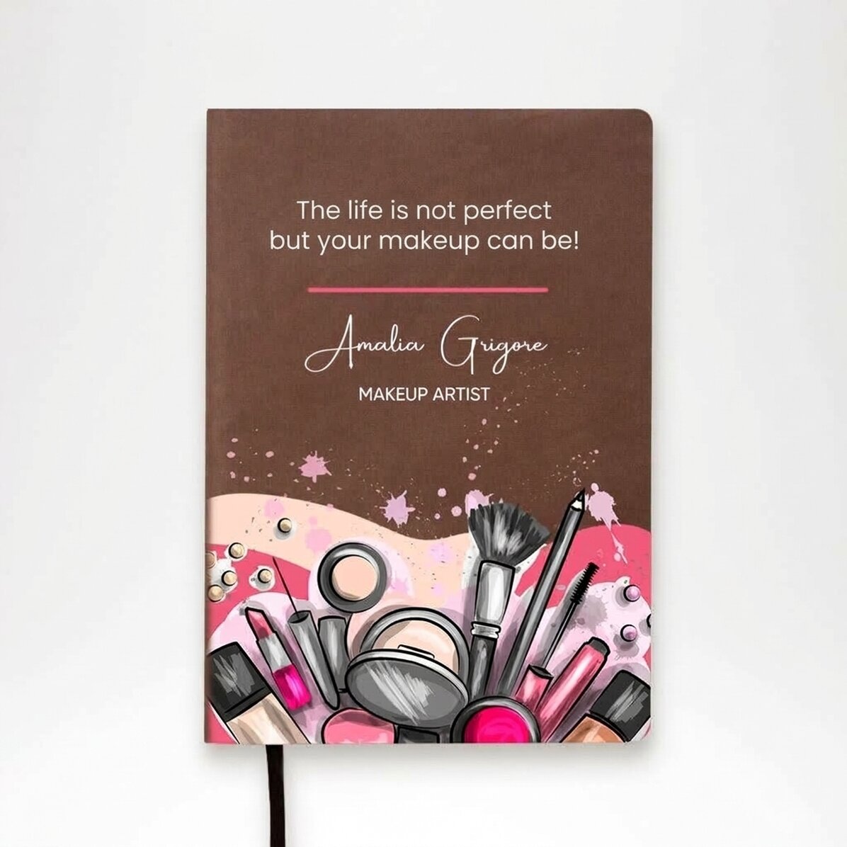 Agenda in pelle personalizzata a colori con scritta - Makeup Artist