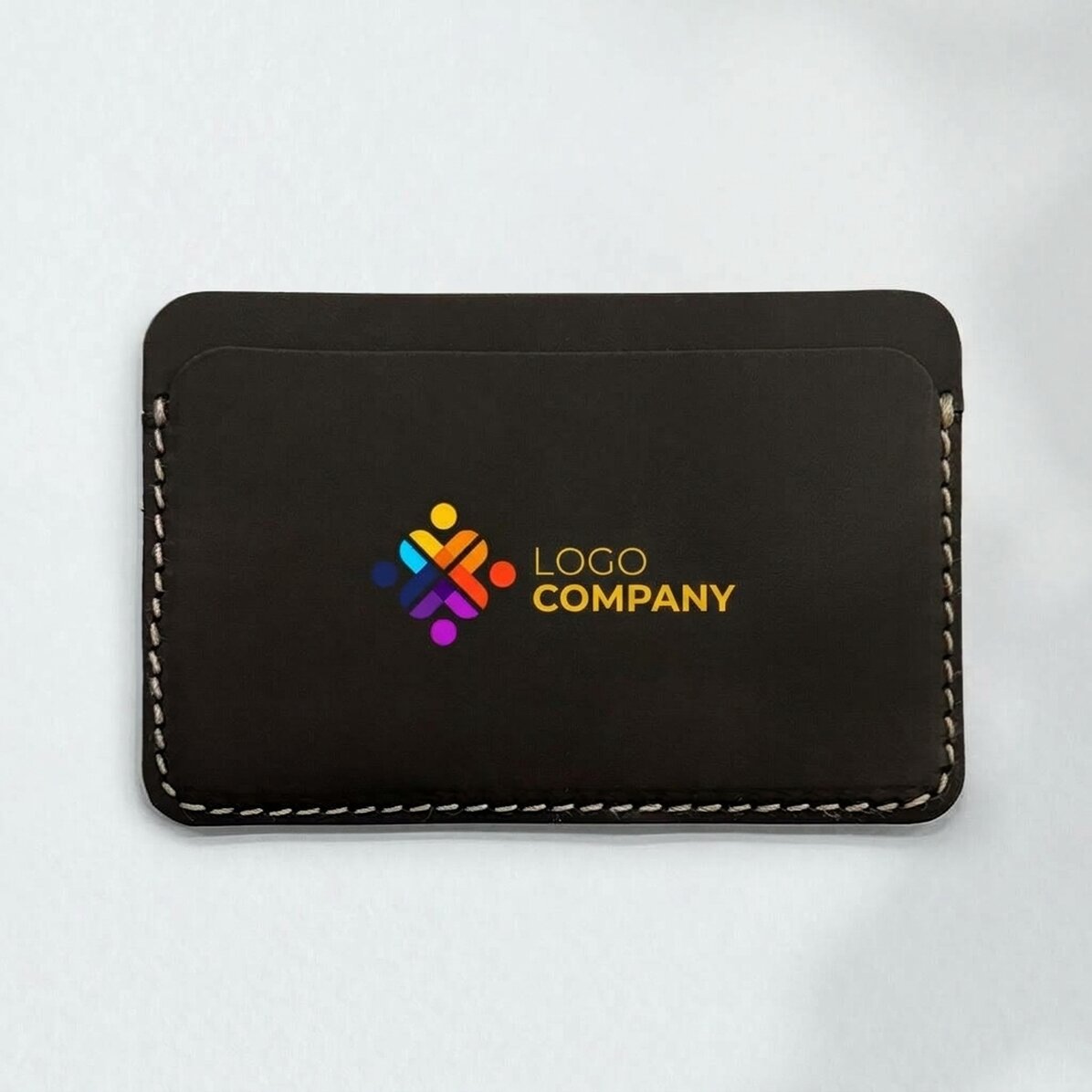 Portafoglio in pelle personalizzato a colori con logo
