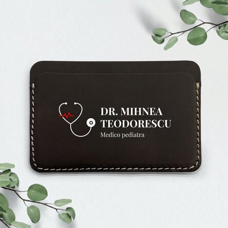 Portafoglio in pelle personalizzato a colori con scritta - Medic