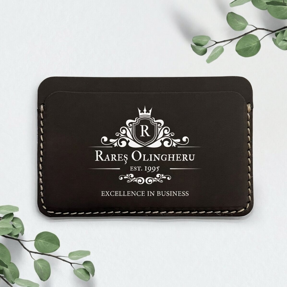 Portafoglio in pelle personalizzato a colori con scritta - Excellence