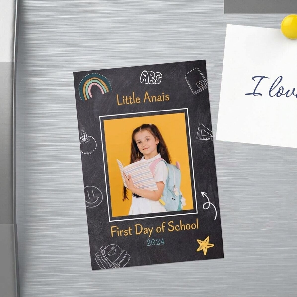Magnete personalizzato 10x15 cm con foto e testo - Scuola