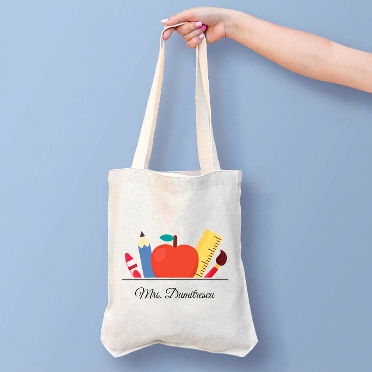 Borsa personalizzata con scritta per insegnanti