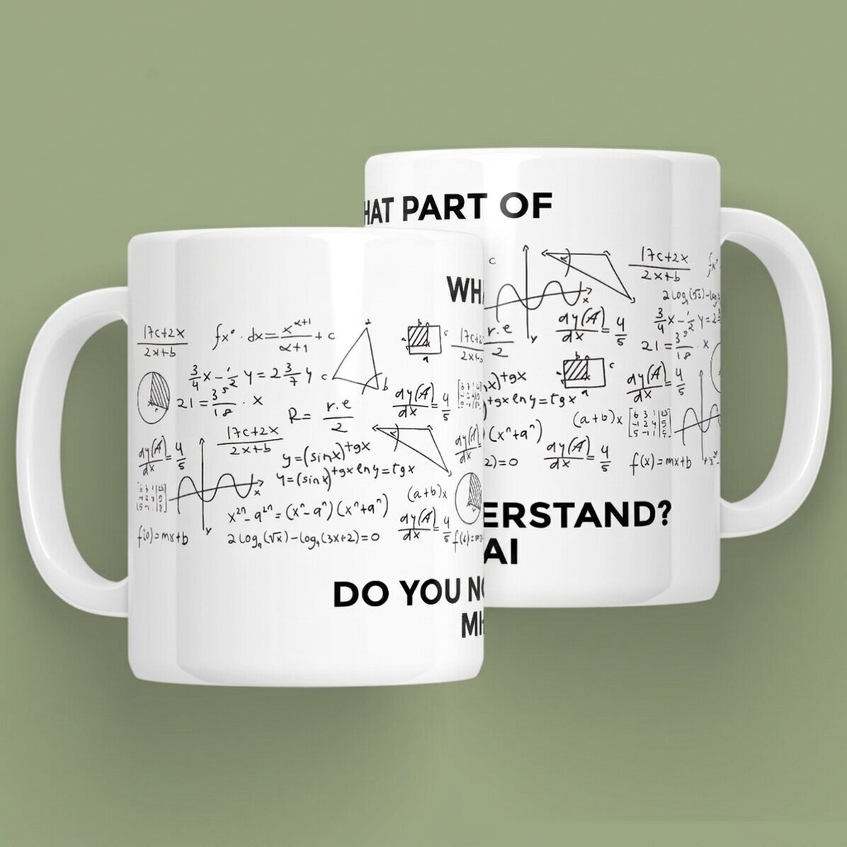 Tazza personalizzata con messaggio - Matematica