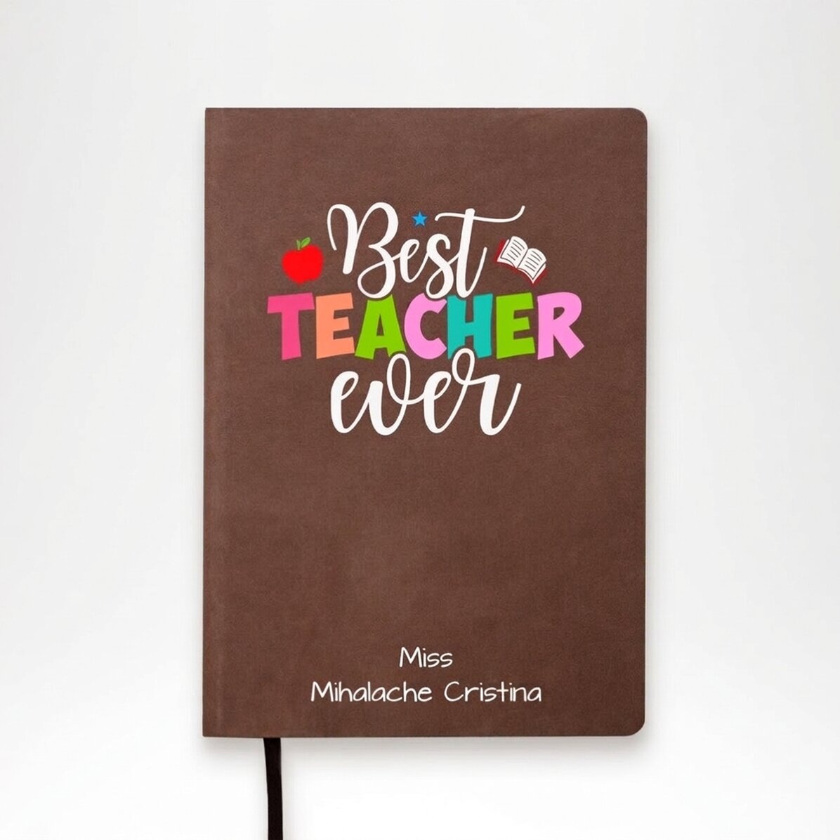Agenda personalizzata a colori con scritta - Il miglior insegnante di sempre