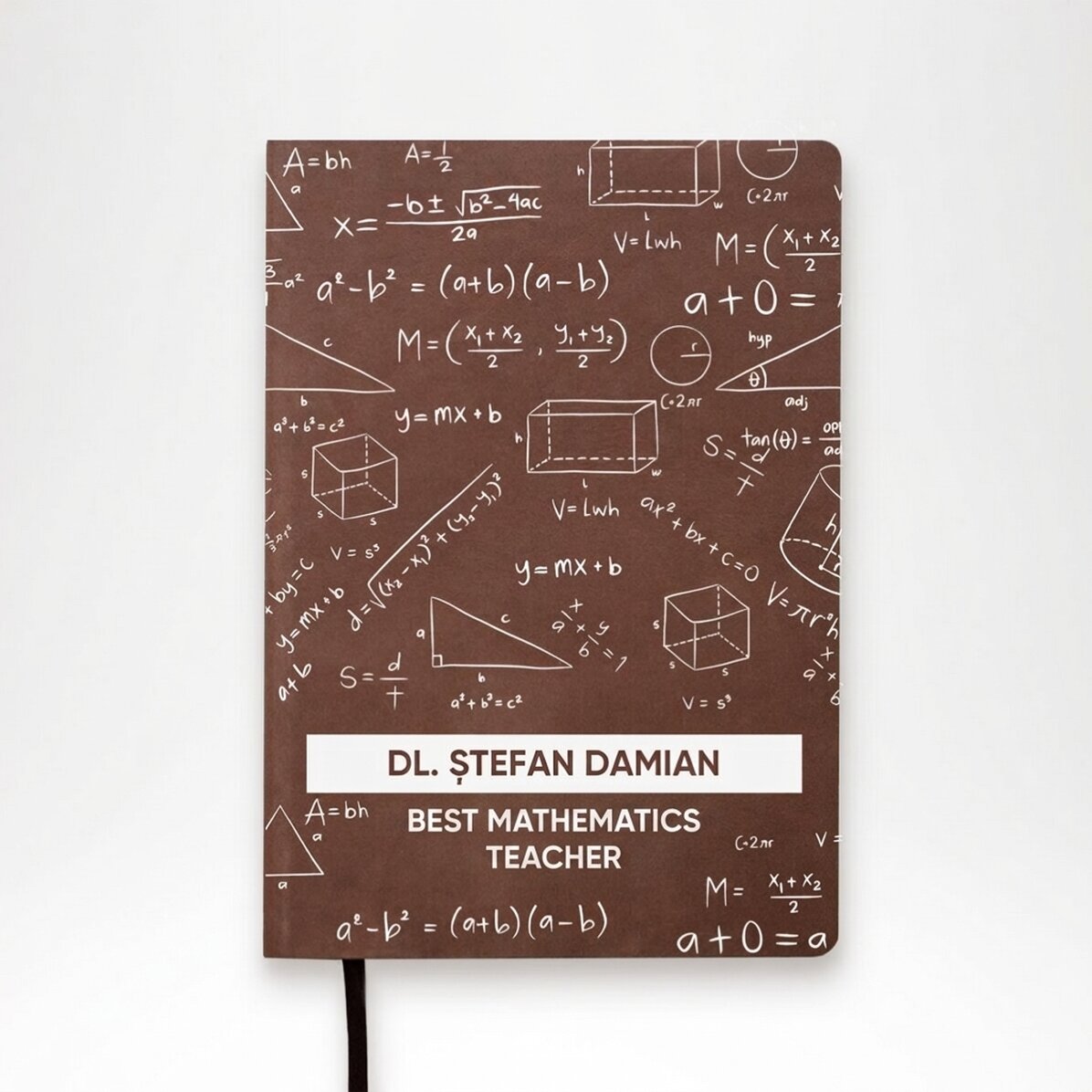 Agenda personalizzata a colori con testo per gli insegnanti di matematica