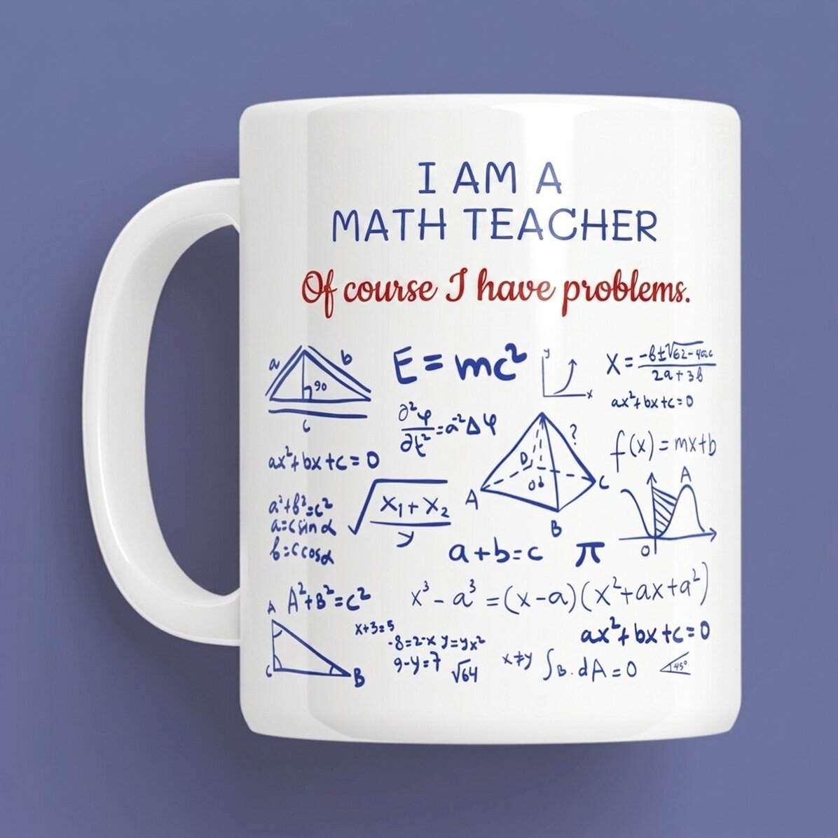 Tazza personalizzata con messaggio - Insegnante di matematica