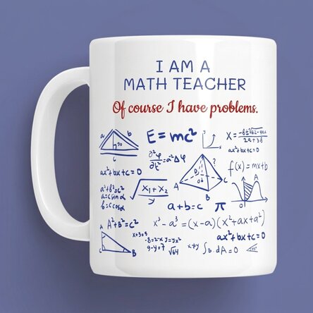 Tazza personalizzata con messaggio - Insegnante di matematica