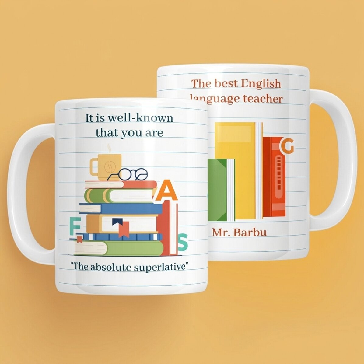 Tazza personalizzata con messaggio - Insegnante di rumeno
