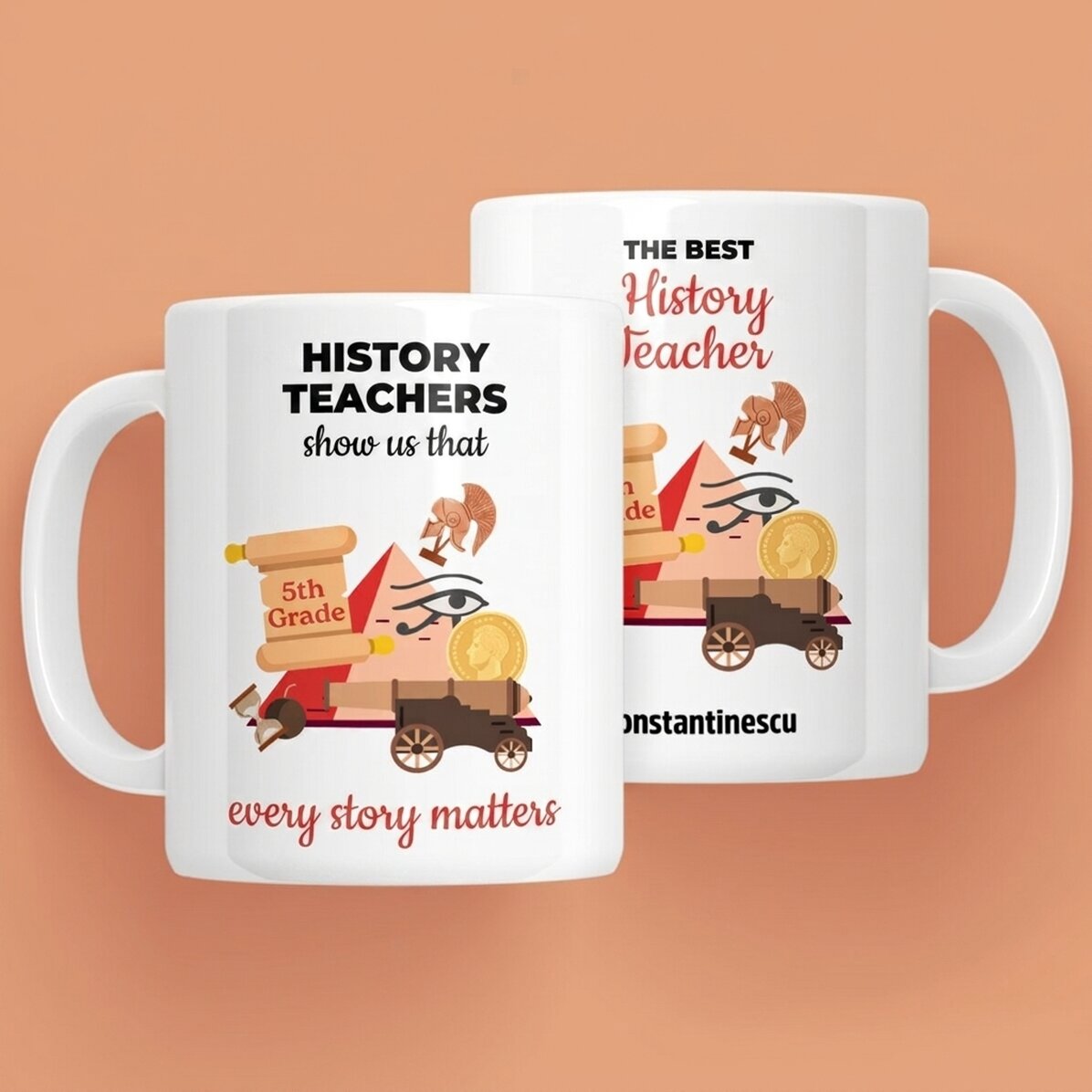 Tazza personalizzata con messaggio - Insegnante di storia