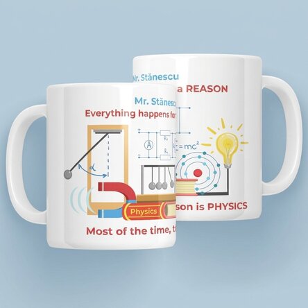 Tazza personalizzata con messaggio - Insegnante di fisica