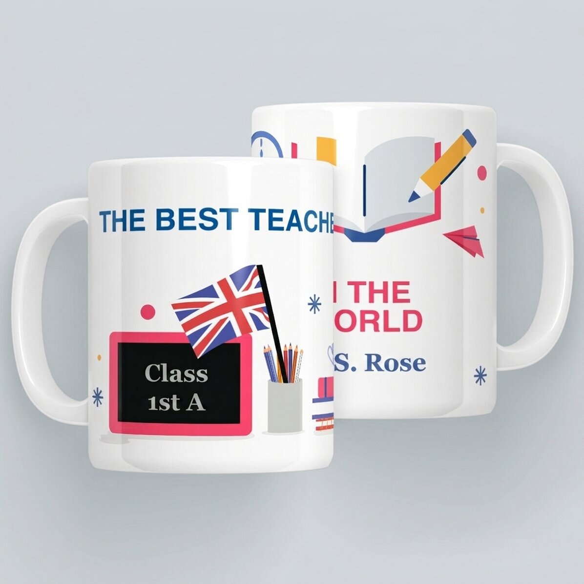 Tazza personalizzata con messaggio - Insegnante di inglese