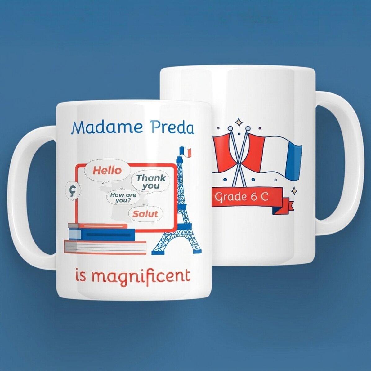 Tazza personalizzata con messaggio - Insegnante di francese