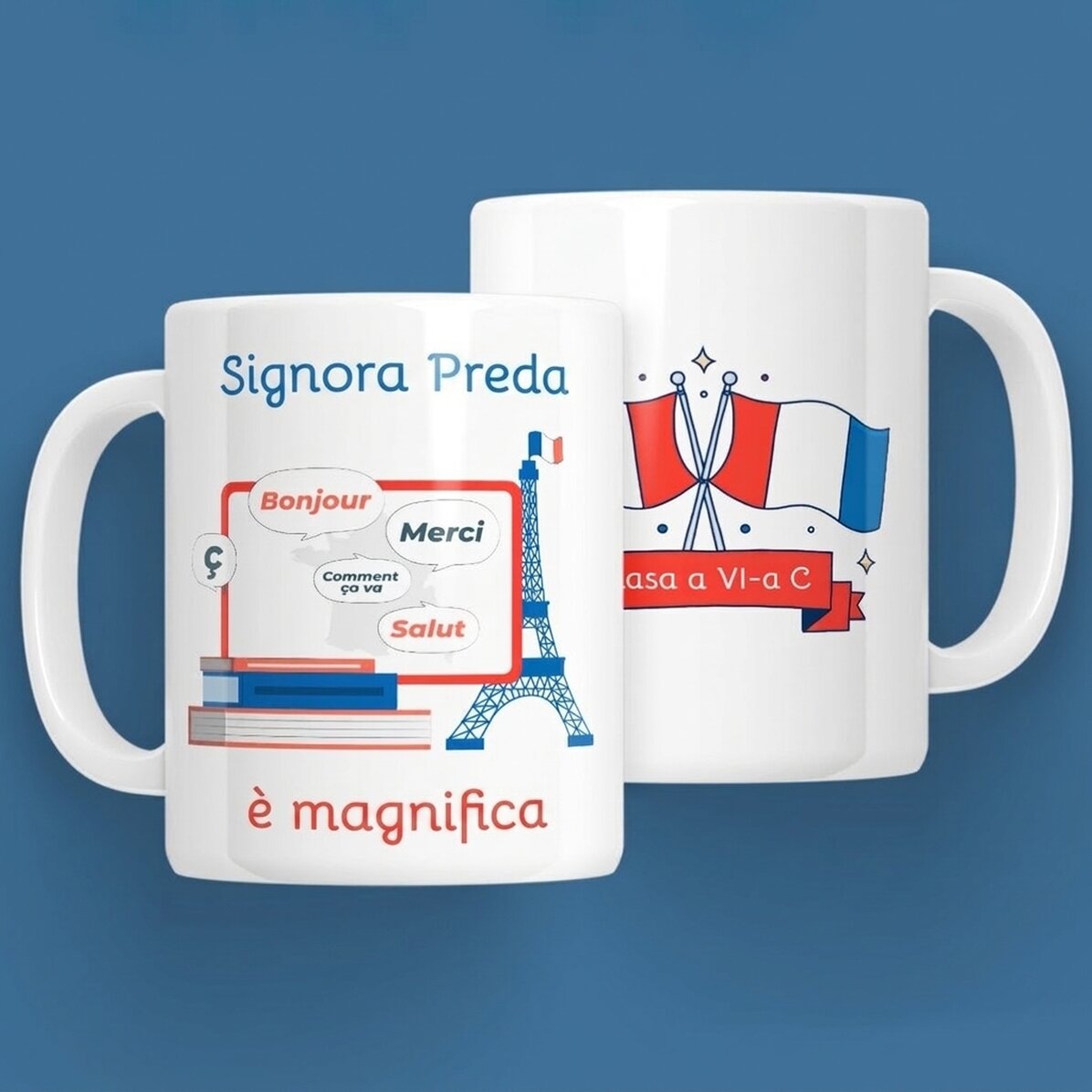 Tazza personalizzata con messaggio - Insegnante di francese