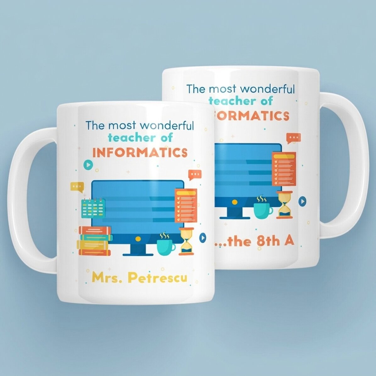 Tazza personalizzata con messaggio - Insegnante di informatica