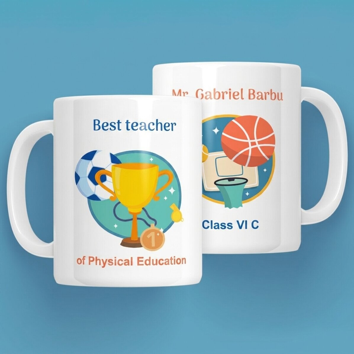 Tazza personalizzata con messaggio - Insegnante di educazione fisica