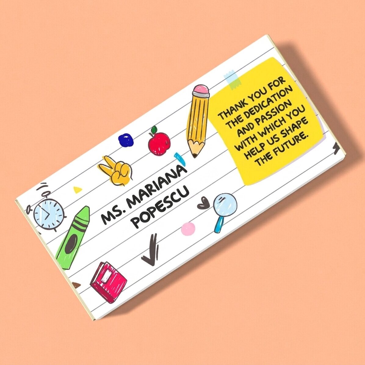 Cioccolato personalizzato con scritta - Scuola