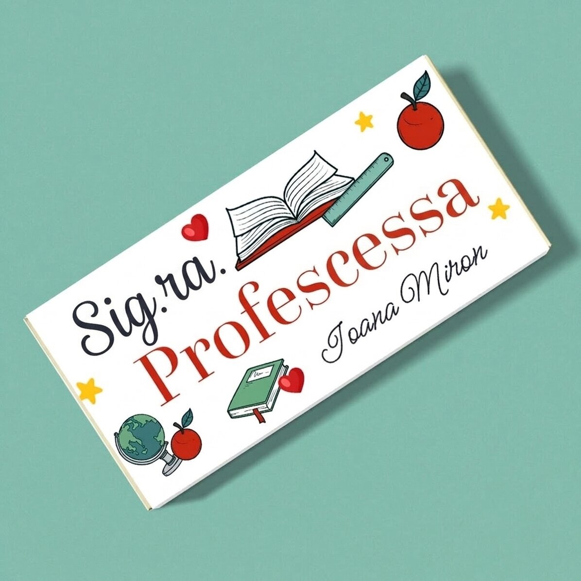 Cioccolato personalizzato con scritta - Scuola