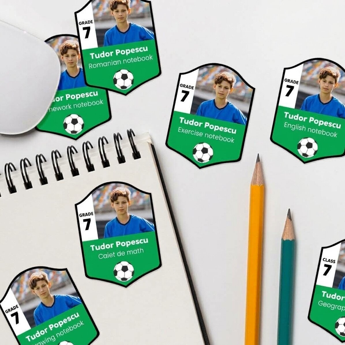 Set di 9 adesivi (etichette autoadesive) personalizzati - FIFA