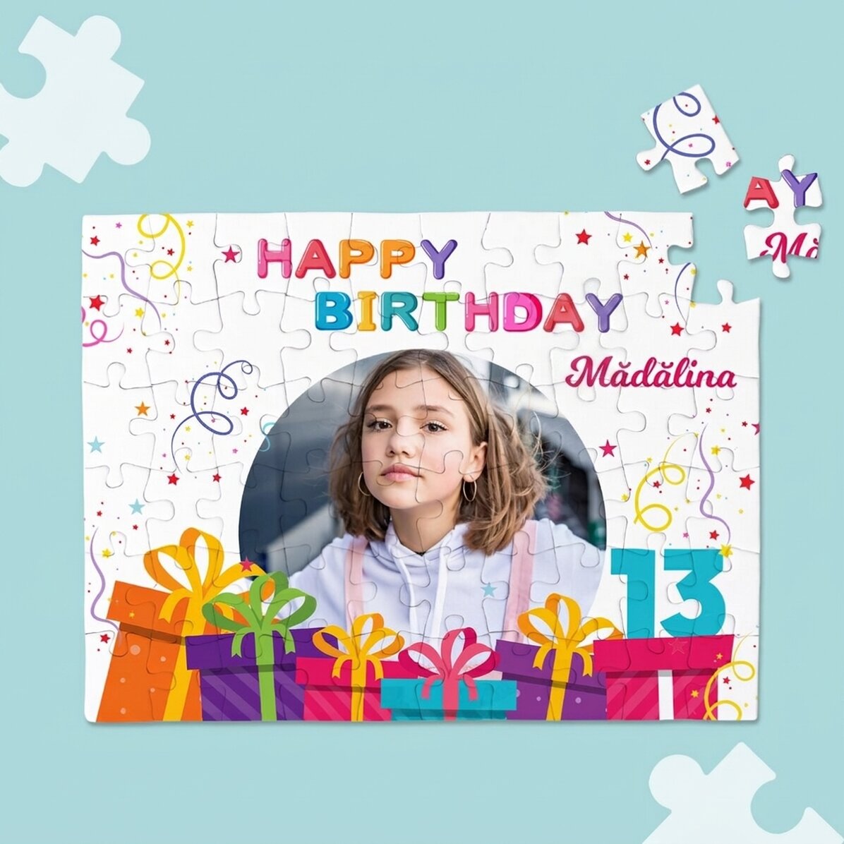 Puzzle personalizzato con una foto e un messaggio - Buon compleanno